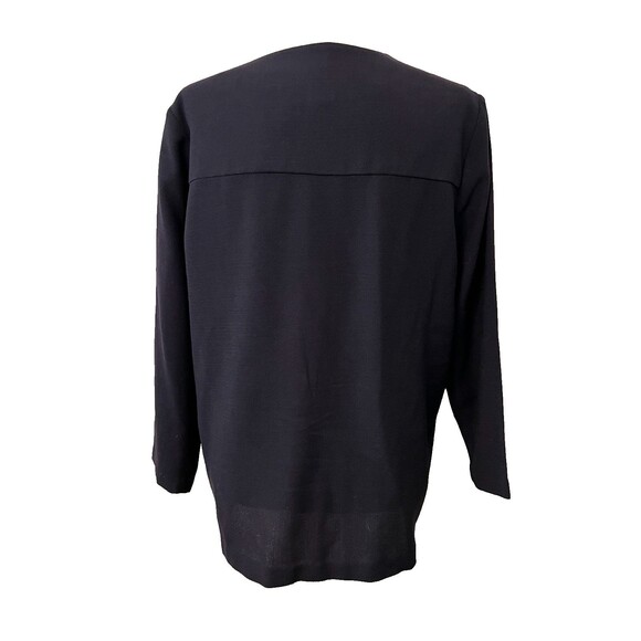 Eileen Fisher Women's M 100% Wool Cardigan Sweater Blazer Button 3/4 Sleeve - Picture 4 of 7